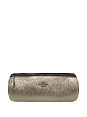 COACH - METALLIC GOLD BRUSH BAG POUCH